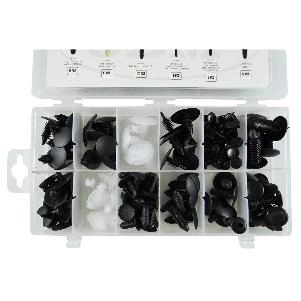 JBM Étui De Clips En Plastique Universel 128 Pcs