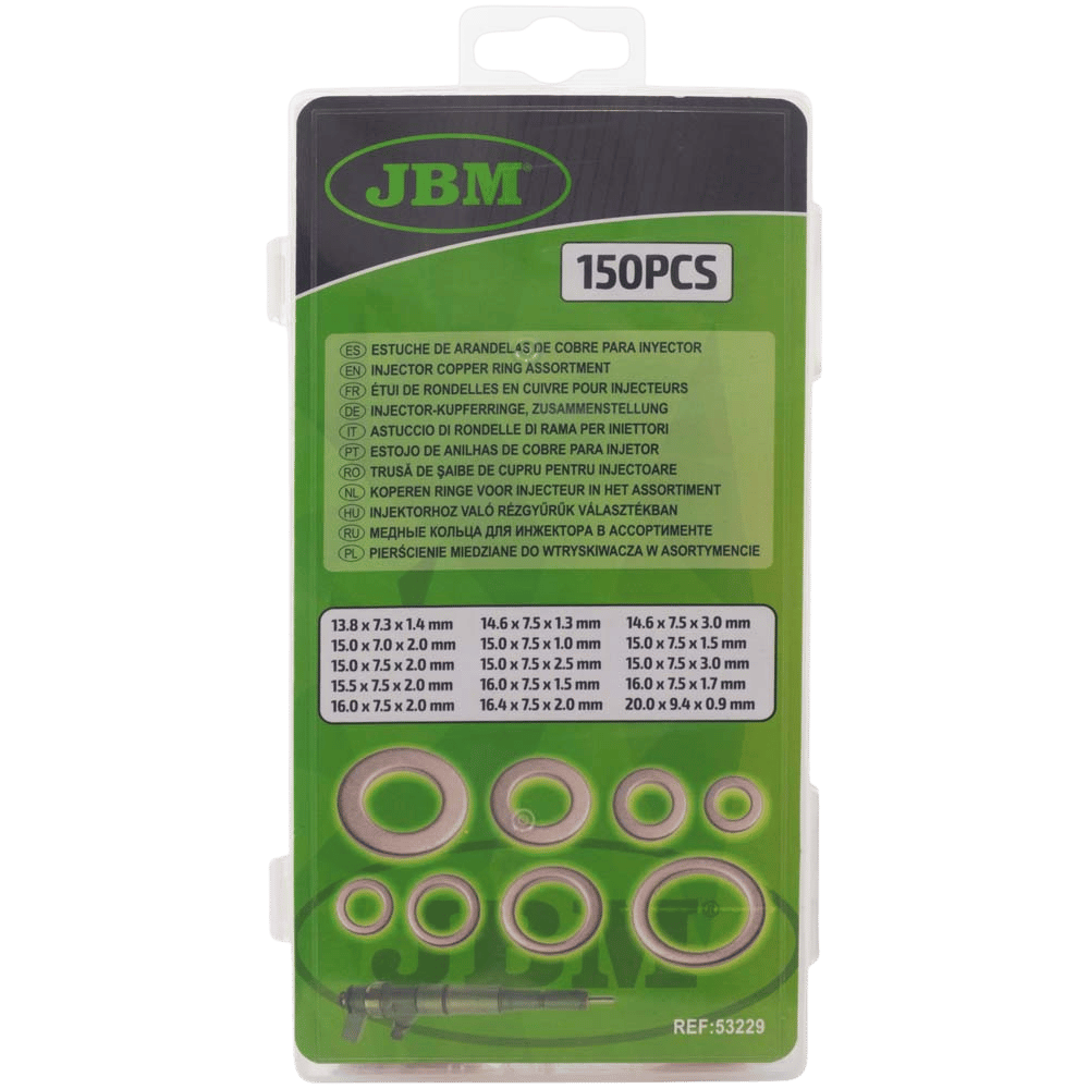 JBM Étui De Rondelles En Cuivre Pour Injecteurs 150 Pcs