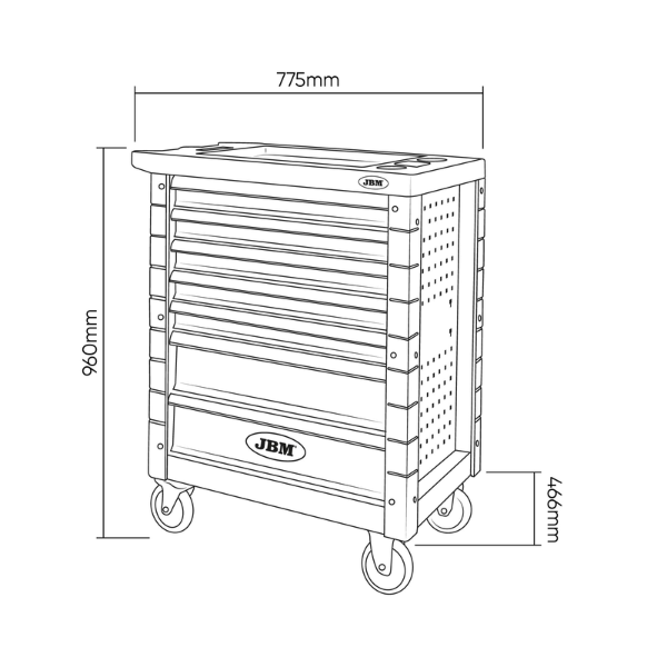 JBM servante d'outils 7 tiroirs sans outils