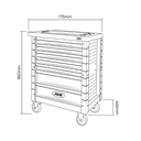 JBM servante d'outils 7 tiroirs sans outils