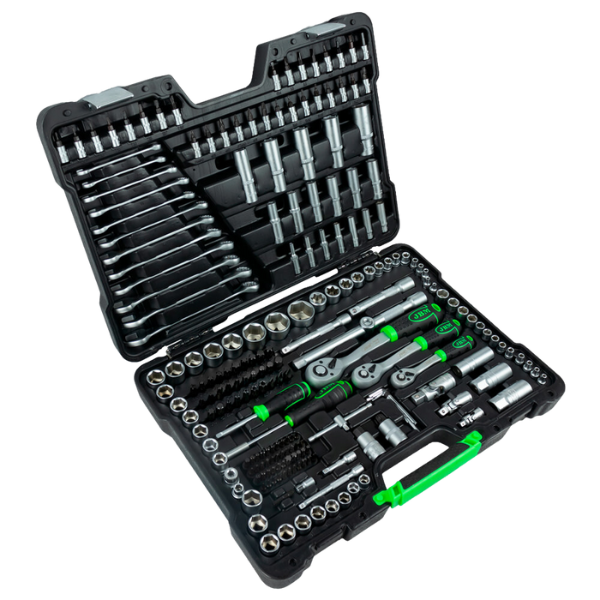JBM coffret à outils de 216 pièces avec douilles hexagonales zingué
