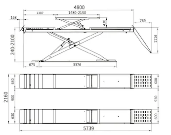 Wolf WLS445B – Pont ciseaux surface 4,5 T