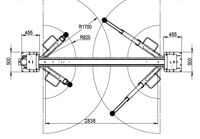 Wolf WL250XL – Pont 2 colonnes extra large – 5 000 kg