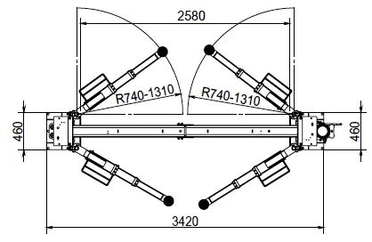 Wolf WL240 – Pont 2 colonnes hydraulique 4 000 kg