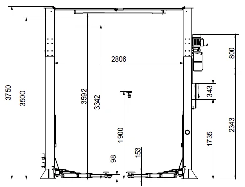 Wolf WL240 – Pont 2 colonnes hydraulique 4 000 kg