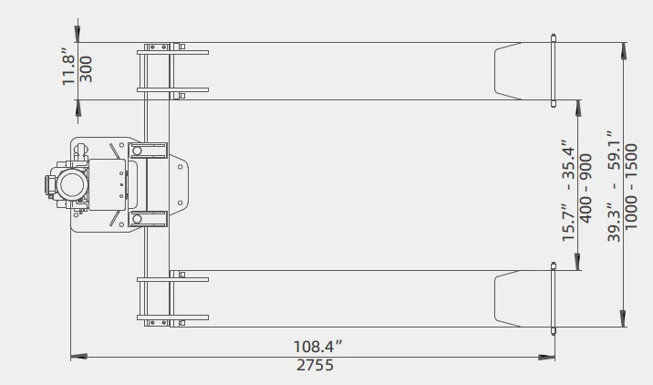 Wolf P110 – Pont mono colonne 1 000 kg