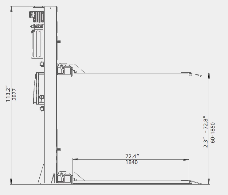 Wolf P110 – Pont mono colonne 1 000 kg