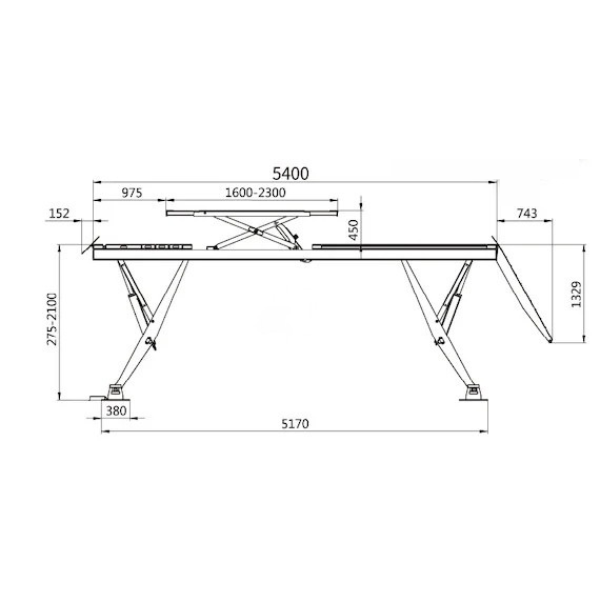 Wolf  WLS554NG – Pont ciseaux 5 500 kg pour APK et Géométrie
