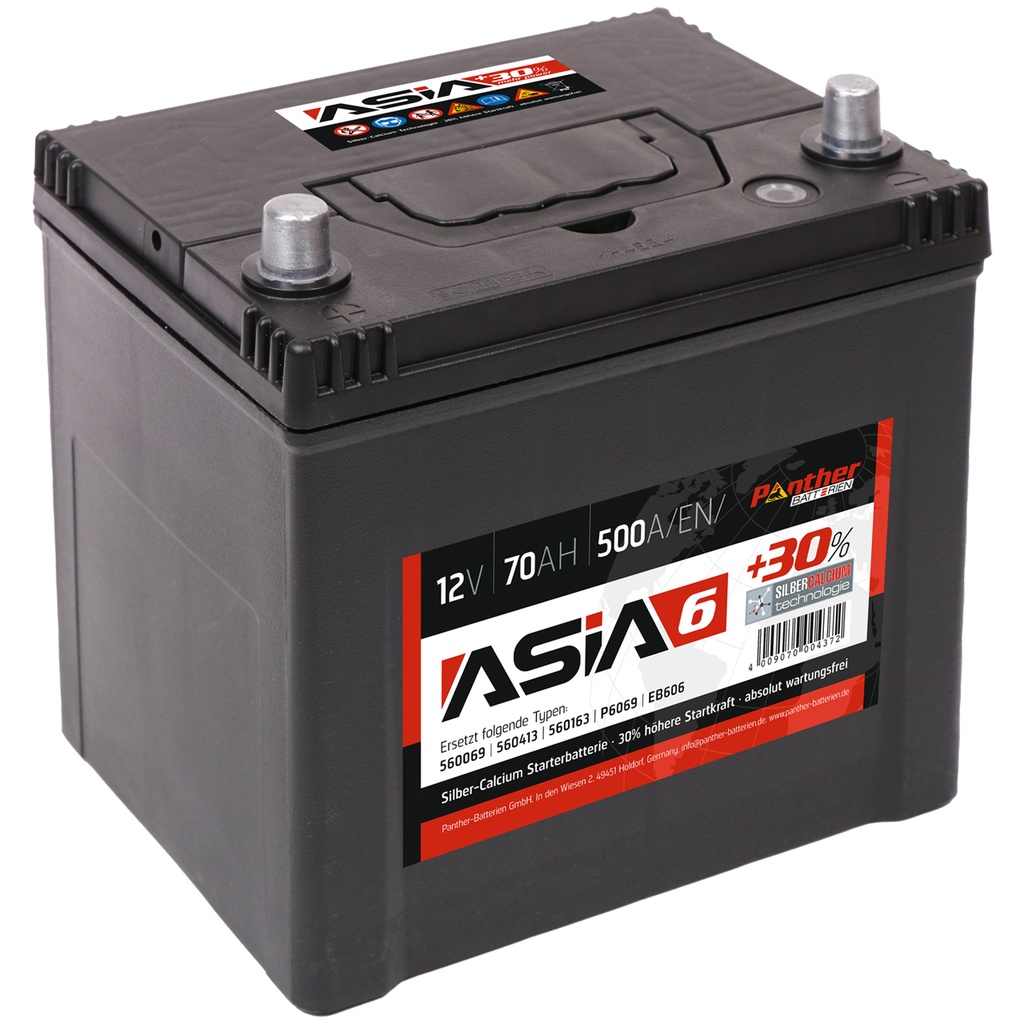 Batterie Asia 6 70ah/500a