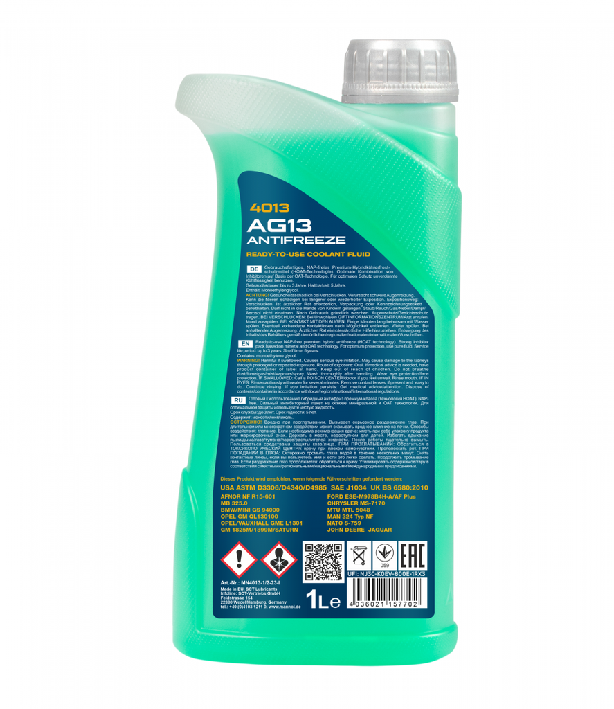 Mannol antigel vert -40 AG13