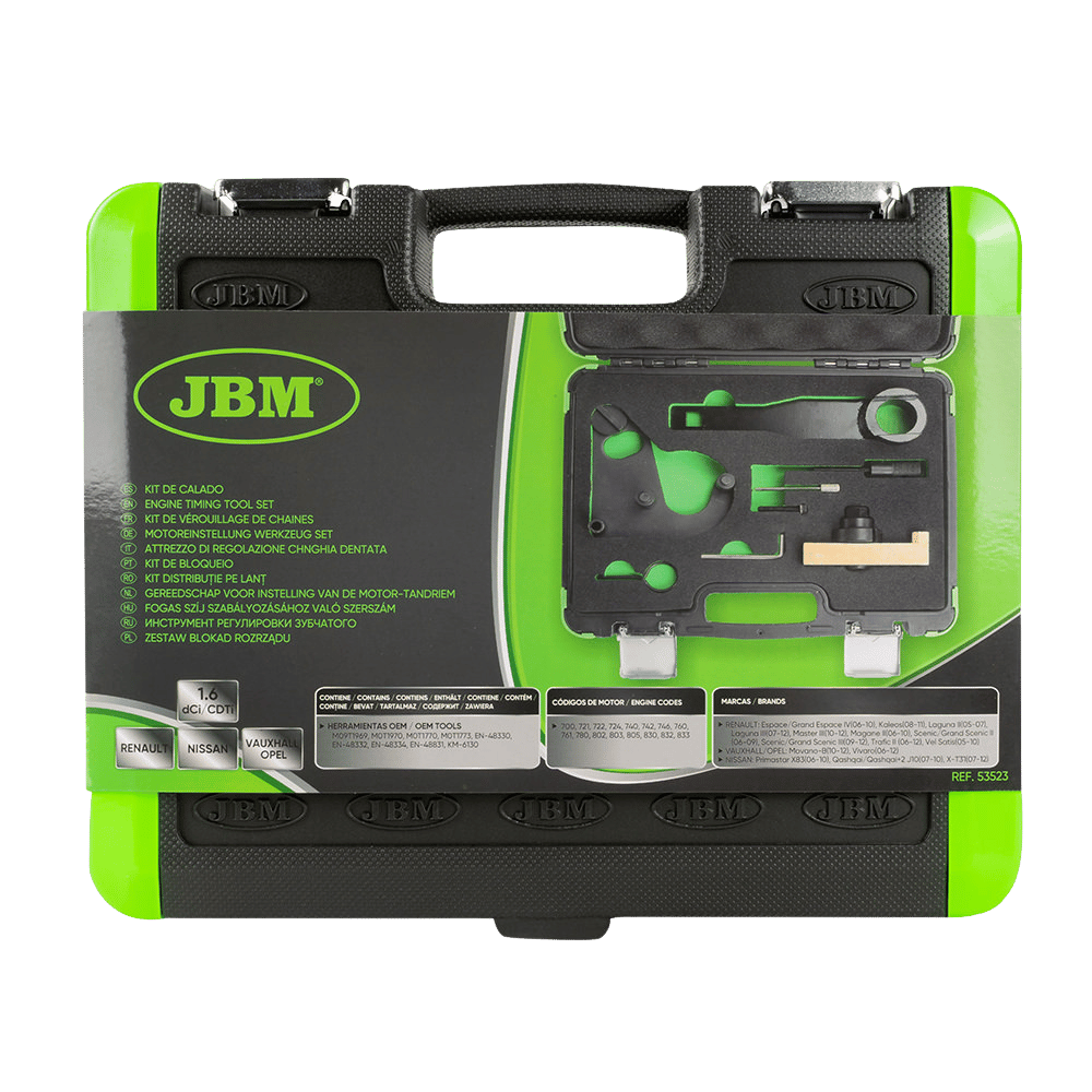 JBM Coffret De Calage Pour Moteur Diesel Renault/Nissan/Opel 1.6, 2.0, 2.3 Dci