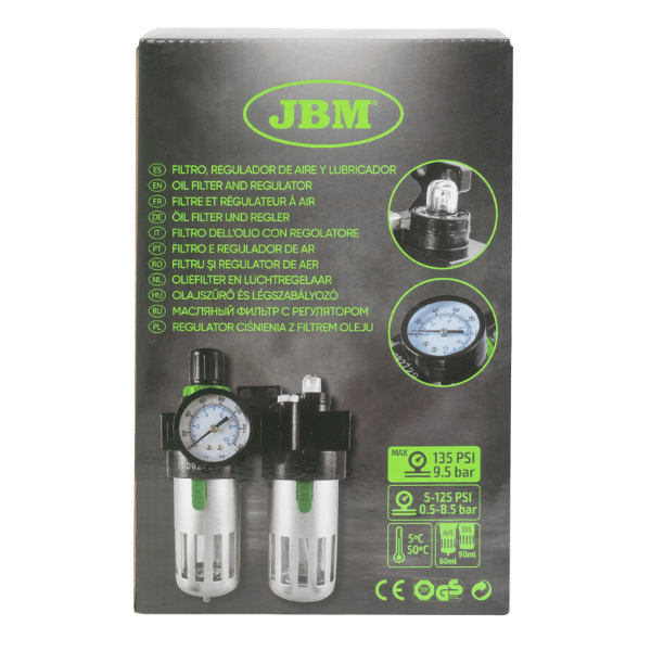 JBM Filtre, Régulateur D'Air Et Lubrifiant 1/4"