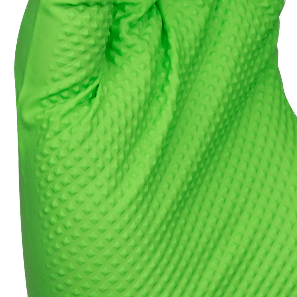 JBM Gants Nitrile Jetables Verts T:XL 7.0mil (100 Pcs.) Diamond Texture