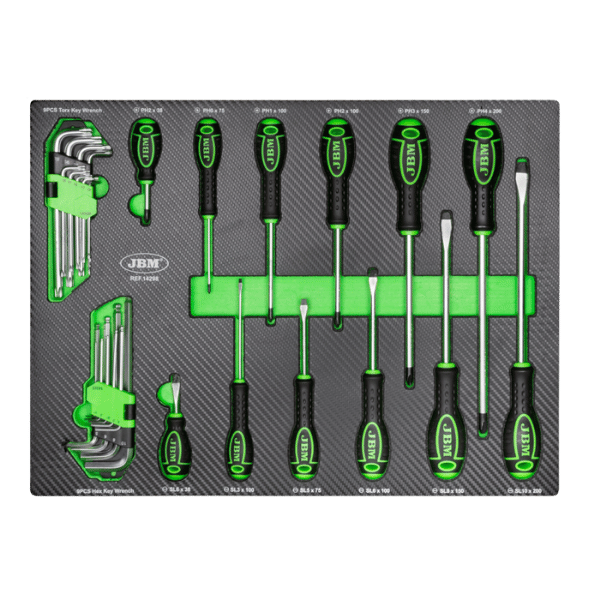 JBM Jeu De 4 Modules Eva Carbone Pour Outils
