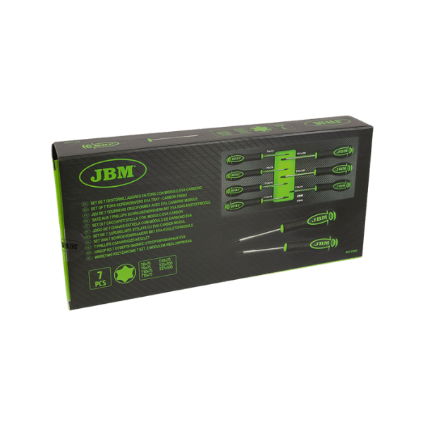 JBM Jeu De 7 Tournevis Torx Avec Eva Carbone Module