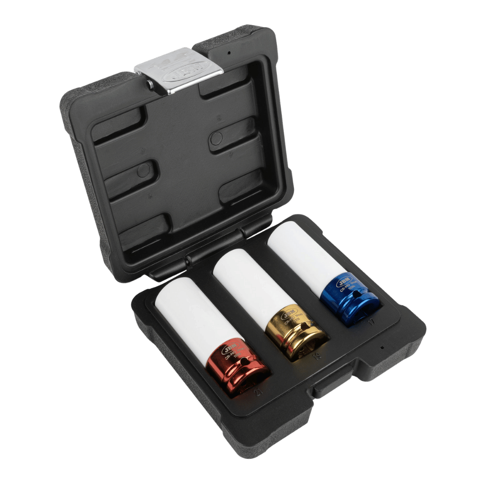 JBM Set De 3 Douilles D'Impact Pour Extraction De Roues 1/2"