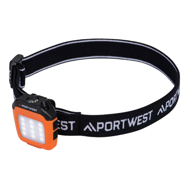 Portwest PA74 - Lampe de casquette LED multifonction rechargeable par USB