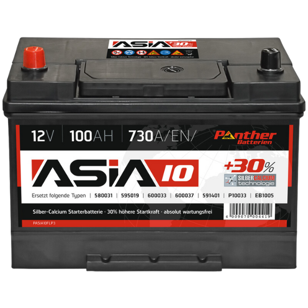 Asia 10 Batterie 100ah/730a