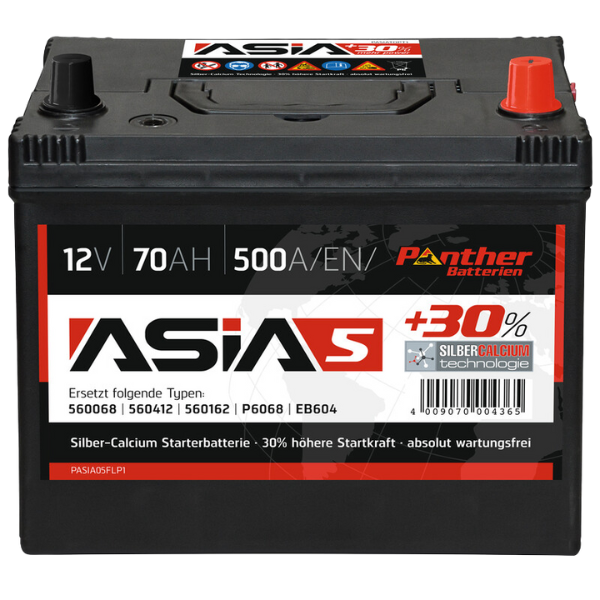 Asia 5  Batterie 70ah/500a