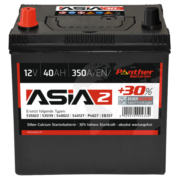 Asia 2 Batterie 40ah/350a