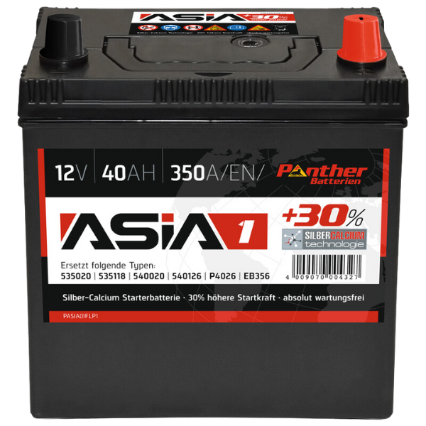 Asia 1 Batterie 40ah/350a