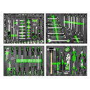 JBM Jeu De 4 Modules Eva Carbone Pour Outils