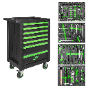 JBM Servante D'Outils 7 Tiroirs - Vert