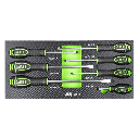 JBM Jeu De 7 Tournevis Plats Avec Eva Carbone Module