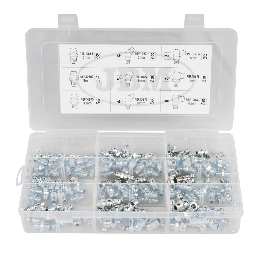 JBM Étui De Raccords De Graisseur - 135 Pièces