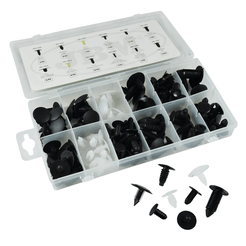 JBM Étui De Clips En Plastique Universel 128 Pcs