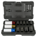 JBM jeu de 12 douilles à choc de 1/2" 6 pans spécial extraction roue