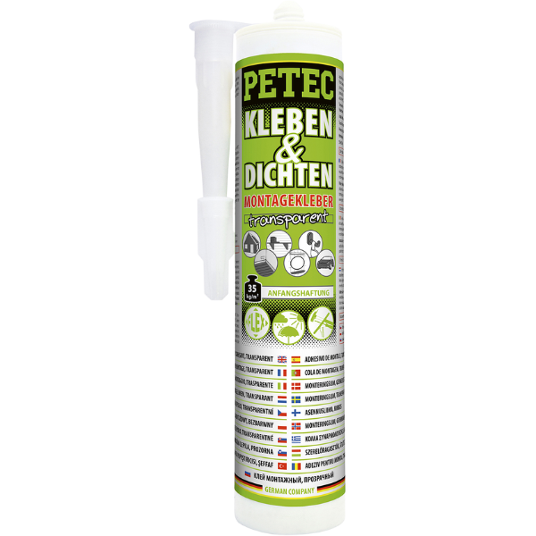 Petec colle de montage transparent cartouche 290 ml