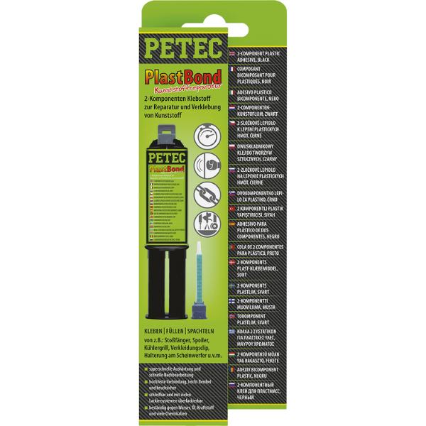 Petec plastbond colle 2-comp. 24 ml + tête mélange