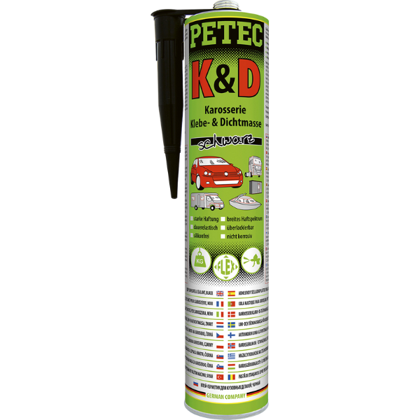 Petec collage et étanchéité carrosserie noir 310ml
