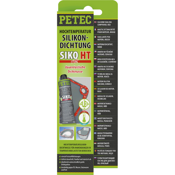 Petec joint silicone haute température rouge