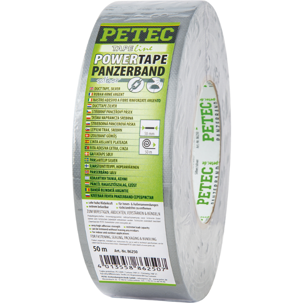 Petec ruban armé gris 50 m x 50 mm