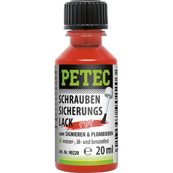 Petec vernis de verrouillage pour vis rouge