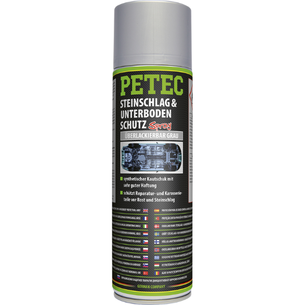 Petec spray protection bas de caisse et anti-gravillon gris
