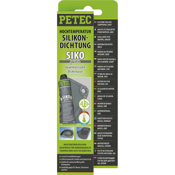 Petec joint silicone gris tube 70 ml blister
