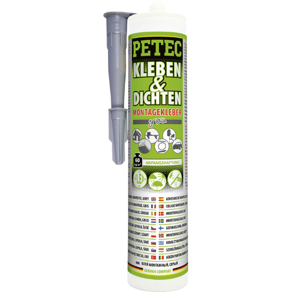 Petec colle de montage gris cartouche 290 ml