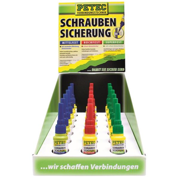 Petec display blocage d'écrous, contenu: 3 x 6 x 1