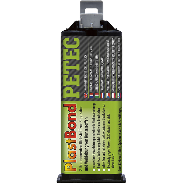 Petec plastbond colle 2-comp. 50 ml + tête mélange