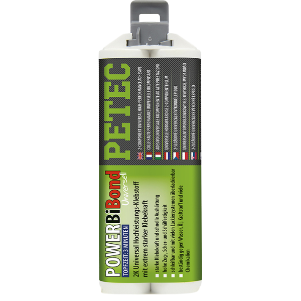 Petec bibond colle 2-comp. 3min. 50 ml + tête méla