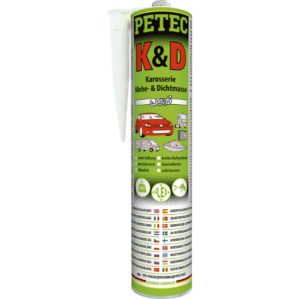 Petec collage et étanchéité carrosserie blanc 310ml