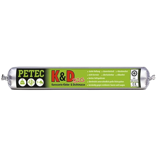 Petec colle carrosserie grise boudin 600 ml