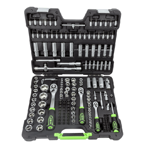 [54035] JBM Coffret À Outils De 179 Pièces Avec Douilles Hexagonales Zingué