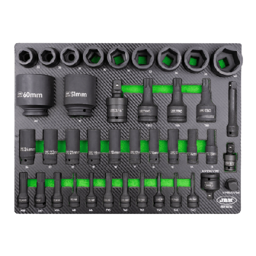 [15736] JBM Douilles À Chocs Dans Un Plateau Eva