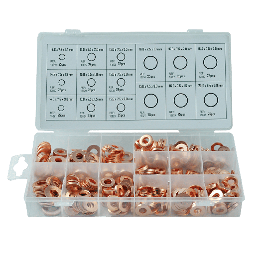 [53340] JBM Étui De Rondelles En Cuivre Pour Injecteurs 375 Pcs