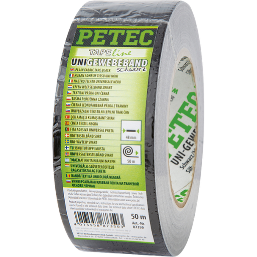 [BPB.87350] Petec ruban tissé universel noir 50 m x 48 mm
