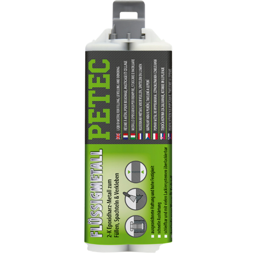 [BPB.97355] Petec epoxy metal liquide 2-comp. 50 ml + tête mélangeur